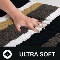 LUXE HOME INTERNATIONAL Bathmat Italia Microfiber 2500 GSM Anti-Skid Super Soft ( Anthra , 40 Cm x 60 Cm , Pack of 1 ) - 40x60 cm, Anthra