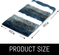 LUXE HOME INTERNATIONAL Bathmat Jaricho Microfiber 2500 GSM Anti-Skid ( 40Cm x 60Cm , Forest Green , Pack of 2 ) - 40x60 cm, Forest Green