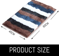LUXE HOME INTERNATIONAL Bathmat Jaricho Microfiber 2500 GSM Anti-Skid ( 40Cm x 60Cm , Rock Brown , Pack of 2 ) - 40x60 cm, Rock Brown