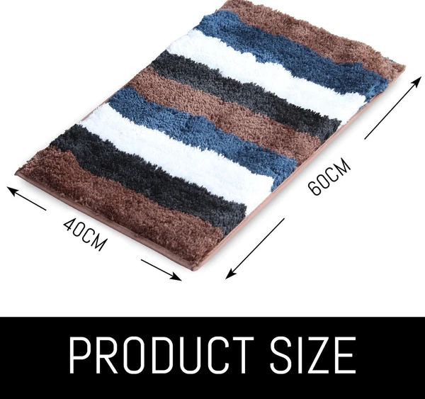 LUXE HOME INTERNATIONAL Bathmat Jaricho Microfiber 2500 GSM Anti-Skid ( 40Cm x 60Cm , Rock Brown , Pack of 2 ) - Rock Brown