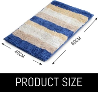 LUXE HOME INTERNATIONAL Bathmat Jaricho Microfiber 2500 GSM Anti-Skid ( 40Cm x 60Cm , Sky , Pack of 1 ) - 40x60 cm, Sky