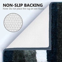 LUXE HOME INTERNATIONAL Bathmat Jaricho Microfiber 2500 GSM Anti-Skid ( 40Cm x 60Cm , Forest Green , Pack of 2 ) - 40x60 cm, Forest Green