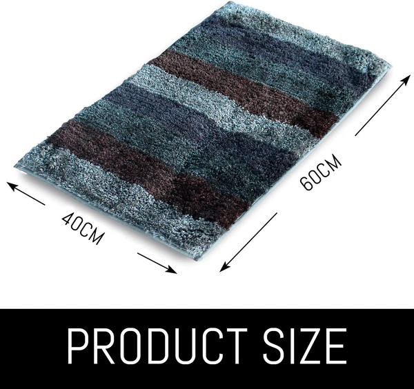 LUXE HOME INTERNATIONAL Bathmat Jaricho Microfiber 2500 GSM Anti-Skid ( 40Cm x 60Cm , Burn Green , Pack of 2 ) - 40x60 cm, Burn Green