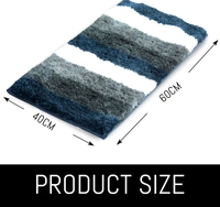 LUXE HOME INTERNATIONAL Bathmat Jaricho Microfiber 2500 GSM Anti-Skid ( 40Cm x 60Cm , Forest Green , Pack of 2 ) - 40x60 cm, Forest Green