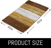 LUXE HOME INTERNATIONAL Bathmat Luxury Microfiber 2500 GSM Anti-Skid ( Tobacco , 40 Cm x 60 Cm , Pack of 1 ) - 40x60 cm, Tobacco