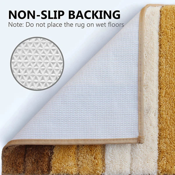 LUXE HOME INTERNATIONAL Bathmat Luxury Microfiber 2500 GSM Anti-Skid ( Tobacco , 40 Cm x 60 Cm , Pack of 1 ) - 40x60 cm, Tobacco