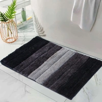 LUXE HOME INTERNATIONAL Bathmat Luxury Microfiber 2500 GSM Anti-Skid ( Anthra , 40 Cm x 60 Cm , Pack of 1 ) - 40x60 cm, Anthra