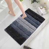 LUXE HOME INTERNATIONAL Bathmat Luxury Microfiber 2500 GSM Anti-Skid ( Shadow , 40 Cm x 60 Cm , Pack of 1 ) - 40x60 cm, Shadow
