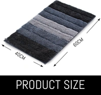 LUXE HOME INTERNATIONAL Bathmat Luxury Microfiber 2500 GSM Anti-Skid ( Shadow , 40 Cm x 60 Cm , Pack of 1 ) - 40x60 cm, Shadow