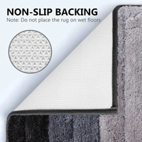 LUXE HOME INTERNATIONAL Bathmat Luxury Microfiber 2500 GSM Anti-Skid ( Shadow , 40 Cm x 60 Cm , Pack of 1 ) - 40x60 cm, Shadow