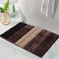 LUXE HOME INTERNATIONAL Bathmat Luxury Microfiber 2500 GSM Anti-Skid ( Walnut , 40 Cm x 60 Cm , Pack of 1 ) - 40x60 cm, Walnut