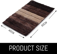LUXE HOME INTERNATIONAL Bathmat Luxury Microfiber 2500 GSM Anti-Skid ( Walnut , 40 Cm x 60 Cm , Pack of 1 ) - 40x60 cm, Walnut