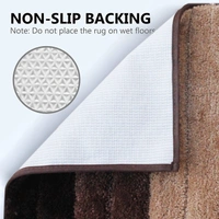 LUXE HOME INTERNATIONAL Bathmat Luxury Microfiber 2500 GSM Anti-Skid ( Walnut , 40 Cm x 60 Cm , Pack of 1 ) - 40x60 cm, Walnut