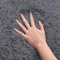 LUXE HOME INTERNATIONAL Bathmat Marino Fur 2000 GSM Super Soft ( Grey , 60x90 Cm , Pack of 1 ) - 60x90 cm, Grey