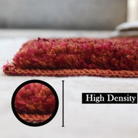 LUXE HOME INTERNATIONAL Bathmat Moscow Microfiber 1600 GSM Anti-Skid ( Maroon , 38 Cm x 58 Cm , Pack of 1 ) - Maroon