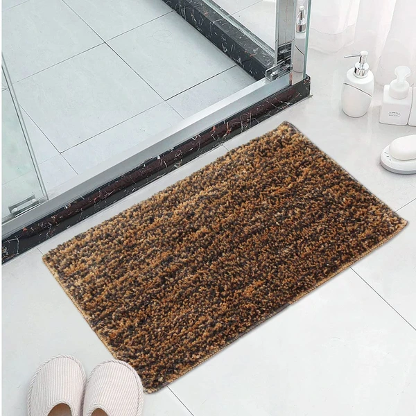 LUXE HOME INTERNATIONAL Bathmat Moscow Microfiber 1600 GSM Anti-Skid ( Sunflower , 38 Cm x 58 Cm , Pack of 1 ) - Sunflower