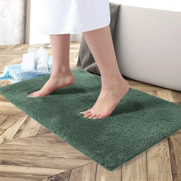 LUXE HOME INTERNATIONAL Bathmat Newman Microfiber 2500 GSM Anti Slip ( Seige, 45x75 cm, Pack of 1 ) - Seige