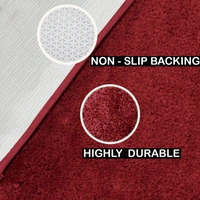 LUXE HOME INTERNATIONAL Runner Newman Microfiber 2500 GSM Anti Slip ( Mahroon, 2x5 Ft, Pack of 1 ) - 2x5 Ft, Mahroon