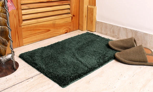 LUXE HOME INTERNATIONAL Bathmat Newman Microfiber 2500 GSM Anti Slip ( Hunter Green, 40x60 cm, Pack of 1 ) - Hunter Green