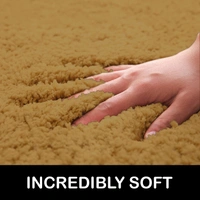 LUXE HOME INTERNATIONAL Bathmat Newman Microfiber 2500 GSM Anti Slip ( Gold, 45x75 cm, Pack of 1 ) - 45x75 cm, Gold
