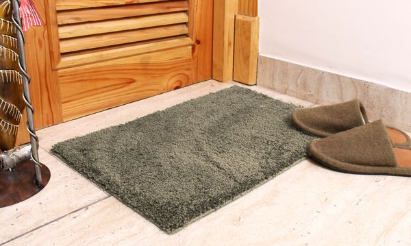 LUXE HOME INTERNATIONAL Bathmat Newman Microfiber 2500 GSM Anti Slip ( taupe, 40x60 cm, Pack of 1 ) - taupe