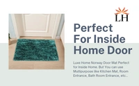 LUXE HOME INTERNATIONAL Bathmat Norway Microfiber 1600 GSM Anti-Skid ( Chocolate , 38 Cm x 58 Cm , Pack of 1 ) - Chocolate