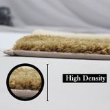 LUXE HOME INTERNATIONAL Bathmat Oyster Microfiber 1600 GSM Anti-Skid ( Tabacco , 38 Cm x 58 Cm , Pack of 1 ) - Tabacco