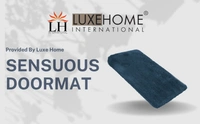 LUXE HOME INTERNATIONAL Bathmat Sensuous Microfiber 2500 GSM Anti-Skid ( Teal , 60 Cm x 90 Cm , Pack of 1 ) - 60x90 cm, Teal