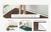 LUXE HOME INTERNATIONAL Bathmat Sensuous Microfiber 2500 GSM Anti-Skid ( Teal , 60 Cm x 90 Cm , Pack of 1 ) - 60x90 cm, Teal