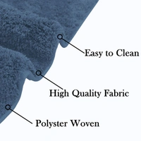 LUXE HOME INTERNATIONAL Bathmat Sensuous Microfiber 2500 GSM Anti-Skid ( Teal , 60 Cm x 90 Cm , Pack of 1 ) - 60x90 cm, Teal
