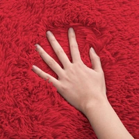 LUXE HOME INTERNATIONAL Bathmat Marino Fur 2000 GSM Super Soft ( Maroon , 60x90 Cm , Pack of 1 ) - 60x90 cm, Maroon