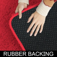 LUXE HOME INTERNATIONAL Bathmat Marino Fur 2000 GSM Super Soft ( Maroon , 60x90 Cm , Pack of 1 ) - 60x90 cm, Maroon