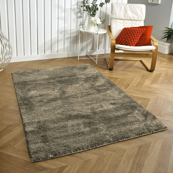 LUXE HOME INTERNATIONAL CarpetNewmanMicrofiber2500GSMAntiSlip(taupe,4x6Ft,Packof1) - taupe