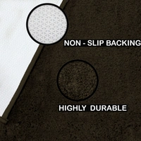 LUXE HOME INTERNATIONAL Runner Newman Microfiber 2500 GSM Anti Slip ( Arabic Coffee, 2x5 Ft, Pack of 1 ) - 2x5 Ft, Arabic Coffee