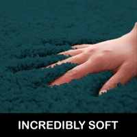 LUXE HOME INTERNATIONAL Bathmat Newman Microfiber 2500 GSM Anti Slip ( Teal, 60x90 cm, Pack of 1 ) - 60x90 cm, Teal