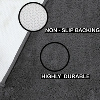 LUXE HOME INTERNATIONAL Carpet Newman Microfiber 2500 GSM Anti Slip ( Grey, 4x6 Ft, Pack of 1 ) - 4x6 Ft, Grey