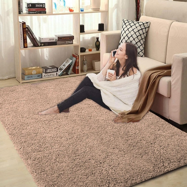 Luxe Home International LUXE HOME INTERNATIONAL Carpet Super Soft Anti Slip Vegas Rectangular Rugs For Bedroom,Livingroom(Rust,3X5 Feet) - 3x5 Ft, Rust
