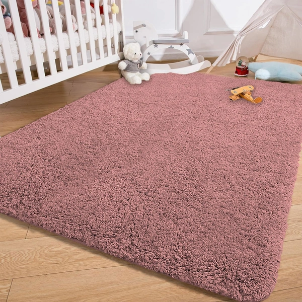 Luxe Home International LUXE HOME INTERNATIONAL Carpet Super Soft Anti Slip Vegas Rectangular Rugs For Bedroom,Livingroom(Fuscia,3X5 Feet),Pink - 3x5 Ft, Fuscia