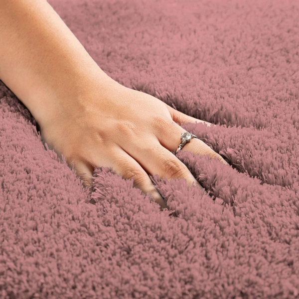 Luxe Home International LUXE HOME INTERNATIONAL Carpet Super Soft Anti Slip Vegas Rectangular Rugs For Bedroom,Livingroom(Fuscia,3X5 Feet),Pink - 3x5 Ft, Fuscia