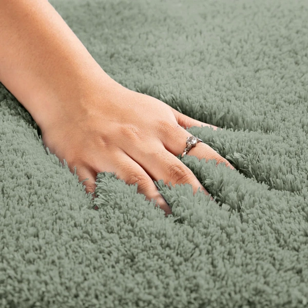Luxe Home International LUXE HOME INTERNATIONAL Carpet Super Soft Anti Slip Vegas Rectangular Rugs For Bedroom,Livingroom(Pastel Green,3X5 Feet) - 3x5 Ft, Pastel Green