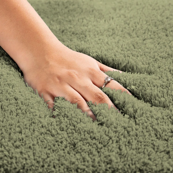 Luxe Home International LUXE HOME INTERNATIONAL Carpet Super Soft Anti Slip Vegas Rectangular Rugs For Bedroom,Livingroom(Green,3X5 Feet) - 3x5 Ft, Green