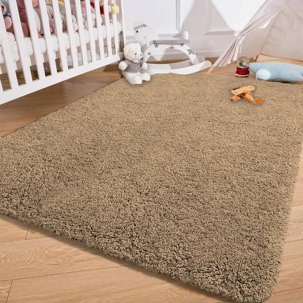 Luxe Home International LUXE HOME INTERNATIONAL Carpet Super Soft Anti Slip Vegas Rectangular Rugs For Bedroom,Livingroom(Gold,3X5 Feet) - 3x5 Ft, Gold