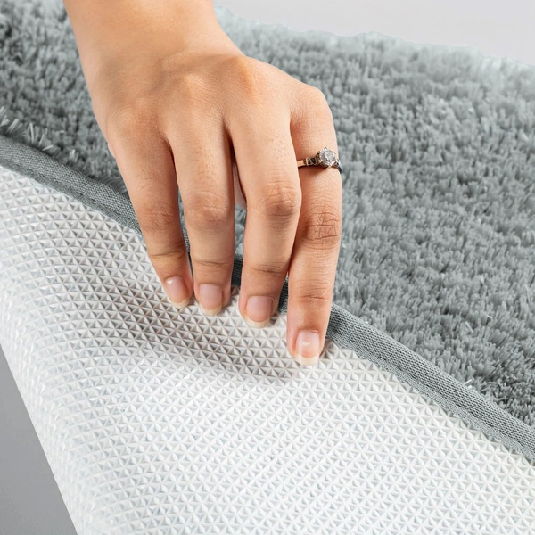 Luxe Home International LUXE HOME INTERNATIONAL Carpet Super Soft Anti Slip Vegas Rectangular Rugs For Bedroom,Livingroom(Silver,4X6 Feet) - 4x6 Ft, Silver