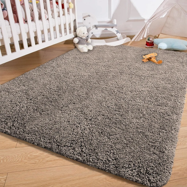Luxe Home International LUXE HOME INTERNATIONAL Carpet Super Soft Anti Slip Vegas Rectangular Rugs For Bedroom,Livingroom(Cocoa,4X6 Feet) - 4x6 Ft, Cocoa