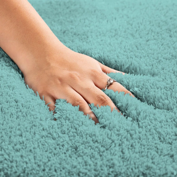 Luxe Home International LUXE HOME INTERNATIONAL Carpet Super Soft Anti Slip Vegas Rectangular Rugs For Bedroom,Livingroom(Aqua,4X6 Feet) - 4x6 Ft, Aqua