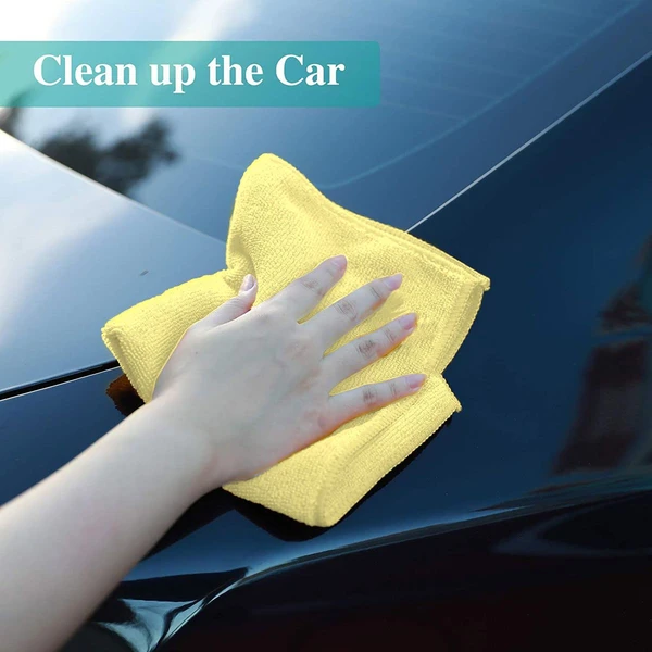 LUXE HOME INTERNATIONAL Cleaning Cloths, All-Purpose Softer Highly Absorbent, Lint Free - Streak Free Washable Cloth for House, Kitchen, Car, Window, Gifts (12in x 12in , Multi , Pack of 12 ) - Multi