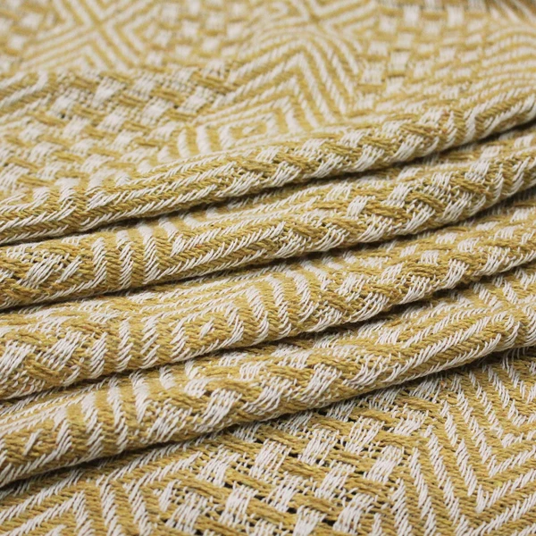 LUXE HOME INTERNATIONAL CottonBlanketUltraSoftThrow(MustardYellow,50x60Inch) - Mustard Yellow
