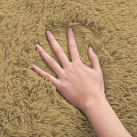 LUXE HOME INTERNATIONAL Carpet Marino Fur 2000 GSM Super Soft ( A.Gold , 3x5 Ft , Pack of 1 ) - 3x5 Ft, Anti Gold