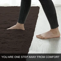 LUXE HOME INTERNATIONAL Floor Runner Marino Fur 2000 GSM Super Soft ( Chocolate , 2x5 Ft , Pack of 1 ) - 2x5 Ft, Chocolate