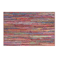 LUXE HOME INTERNATIONAL Hand Made Jute Rug for Living Room, Floor ( Multi, 4x6 Rectangle ) - 4x6 Ft, Multi